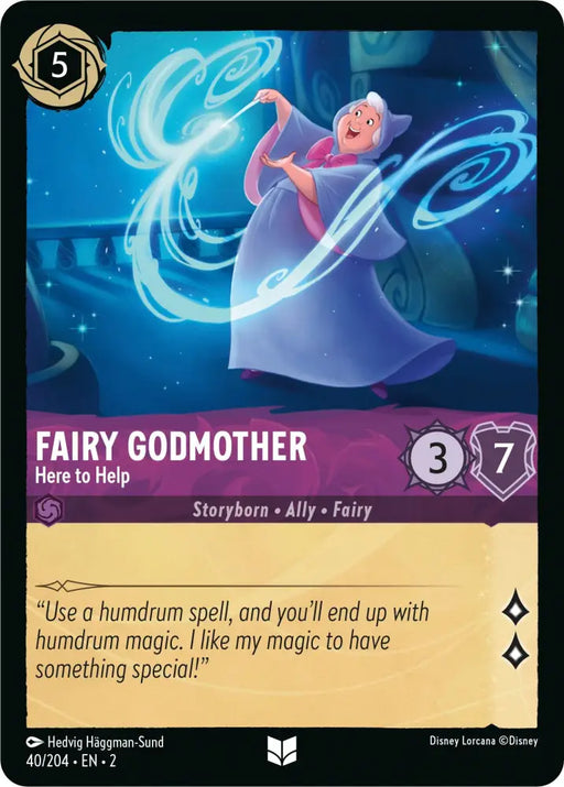 Fairy Godmother - Here to Help (40/204) [Rise of the Floodborn] - Lorcana Single