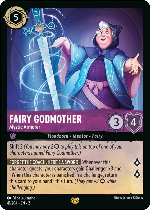 Fairy Godmother - Mystic Armorer (41/204) [Rise of the Floodborn] - Lorcana Single