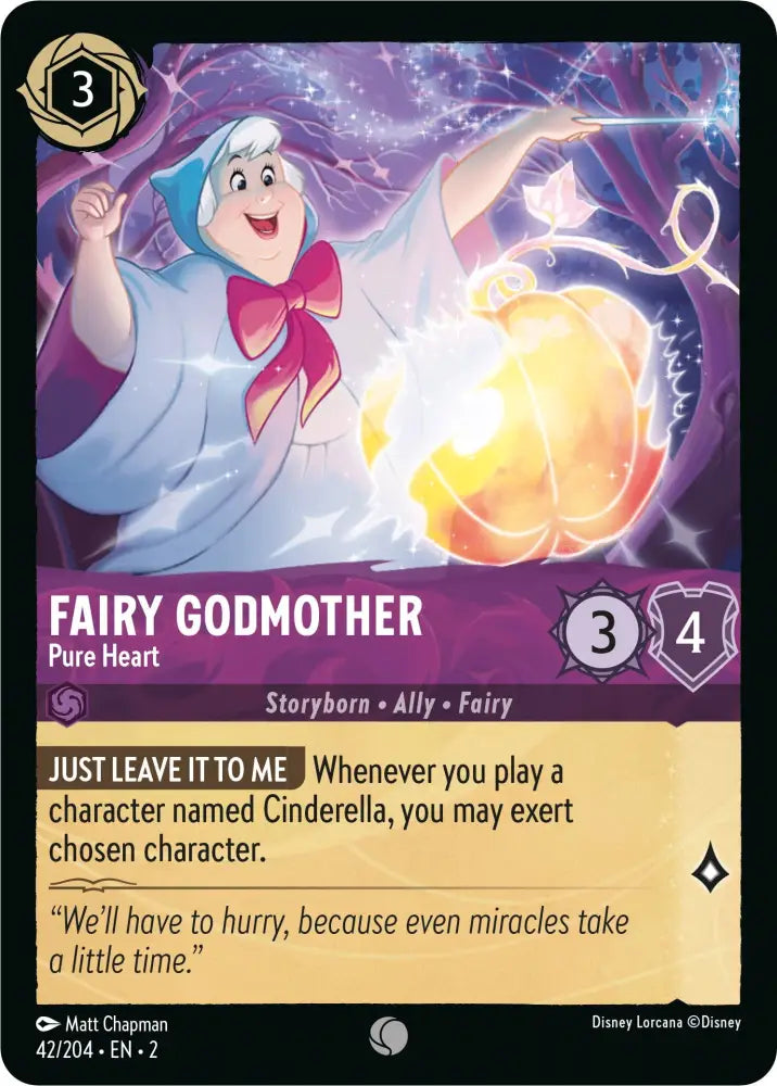 Fairy Godmother - Pure Heart (42/204) [Rise of the Floodborn] - Lorcana Single
