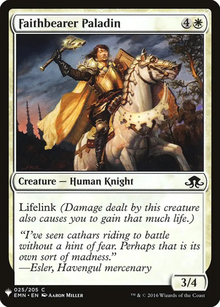 Faithbearer Paladin [Mystery Booster] - MTG Single