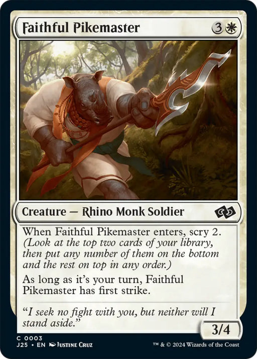 Faithful Pikemaster [Foundations Jumpstart] - MTG Single