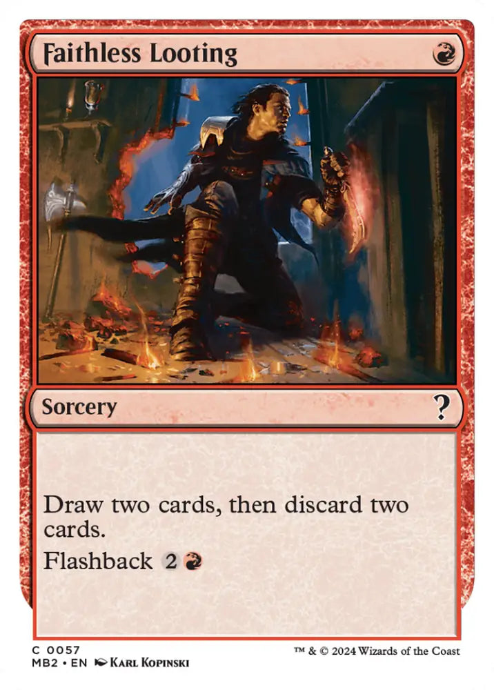 Faithless Looting (White Border) [Mystery Booster 2] - MTG Single