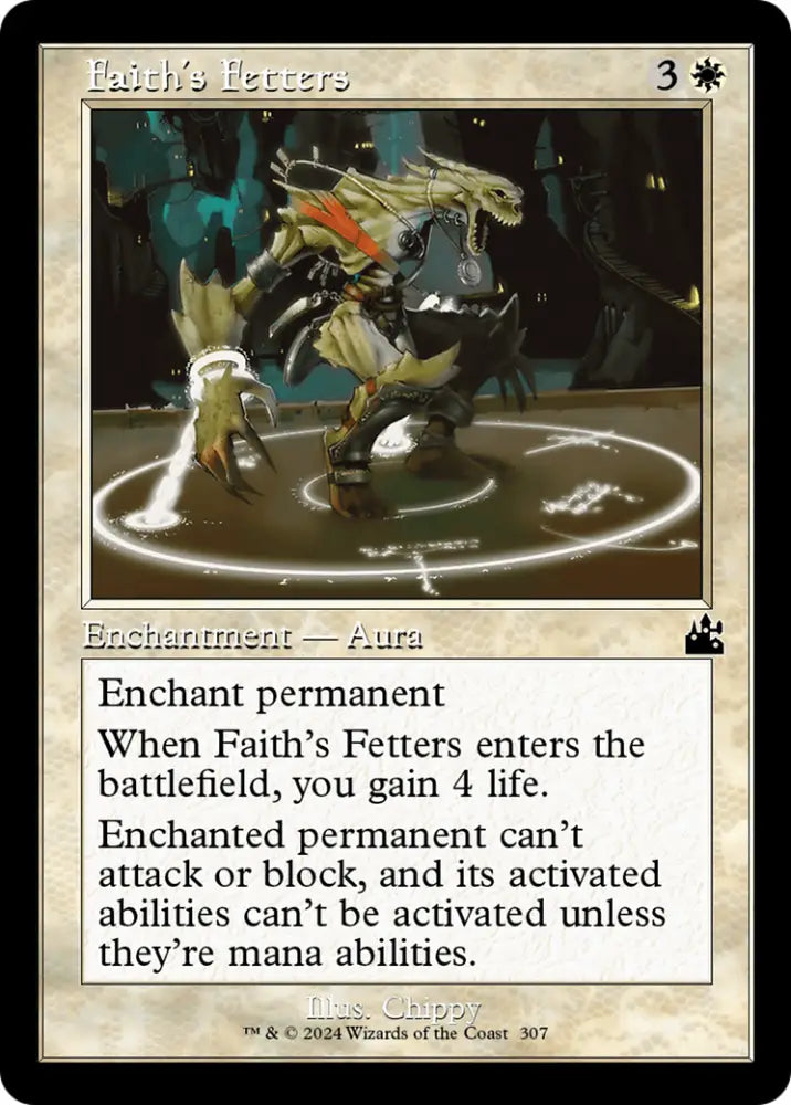 Faith’s Fetters (Retro Frame) [Ravnica Remastered] - MTG Single