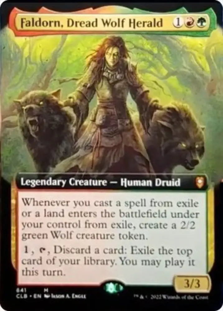 Faldorn Dread Wolf Herald (Extended Art) [Commander Legends: Battle for Baldur’s Gate] - MTG Single