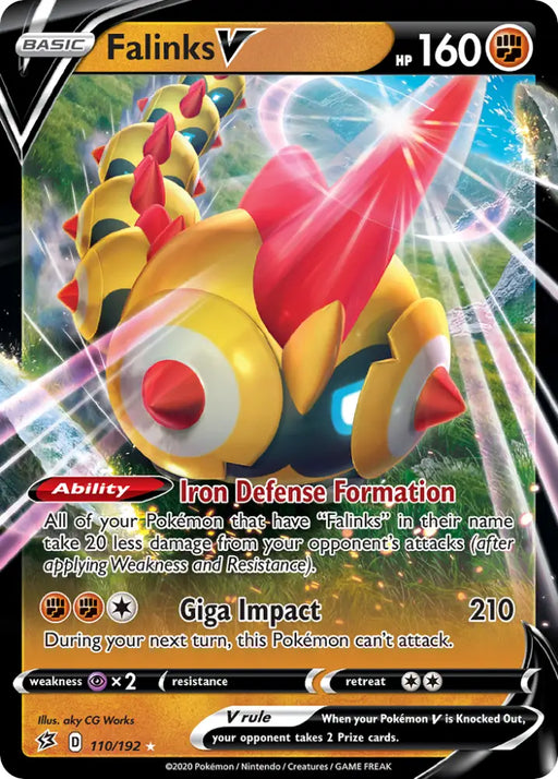 Falinks V (110/192) [Sword & Shield: Rebel Clash] - Pokemon Single