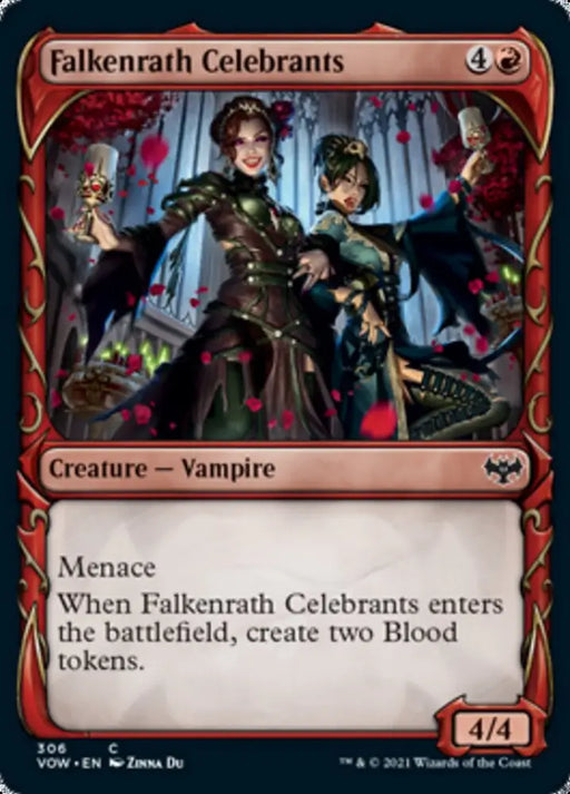 Falkenrath Celebrants (Showcase Fang Frame) [Innistrad: Crimson Vow] - MTG Single