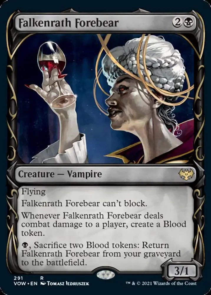 Falkenrath Forebear (Showcase Fang Frame) [Innistrad: Crimson Vow] - MTG Single