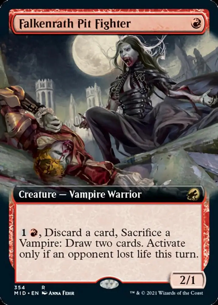 Falkenrath Pit Fighter (Extended Art) [Innistrad: Midnight Hunt] - MTG Single