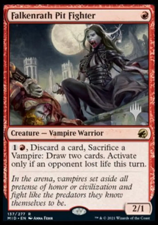 Falkenrath Pit Fighter (Promo Pack) [Innistrad: Midnight Hunt Promos] - MTG Single