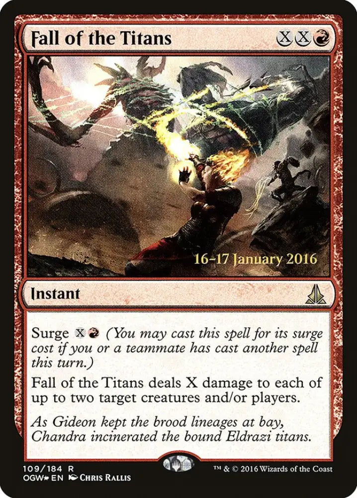 Fall of the Titans [Oath of the Gatewatch Prerelease Promos] - MTG Single
