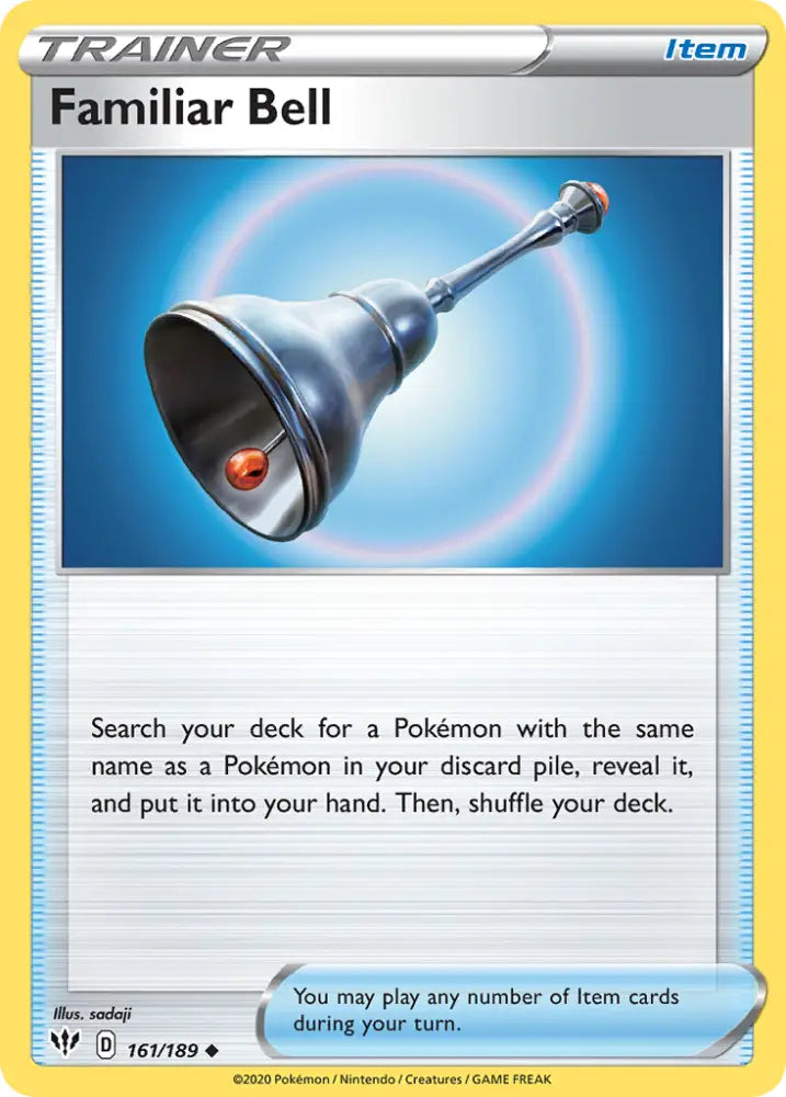 Familiar Bell (161/189) [Sword & Shield: Darkness Ablaze] - Pokemon Single