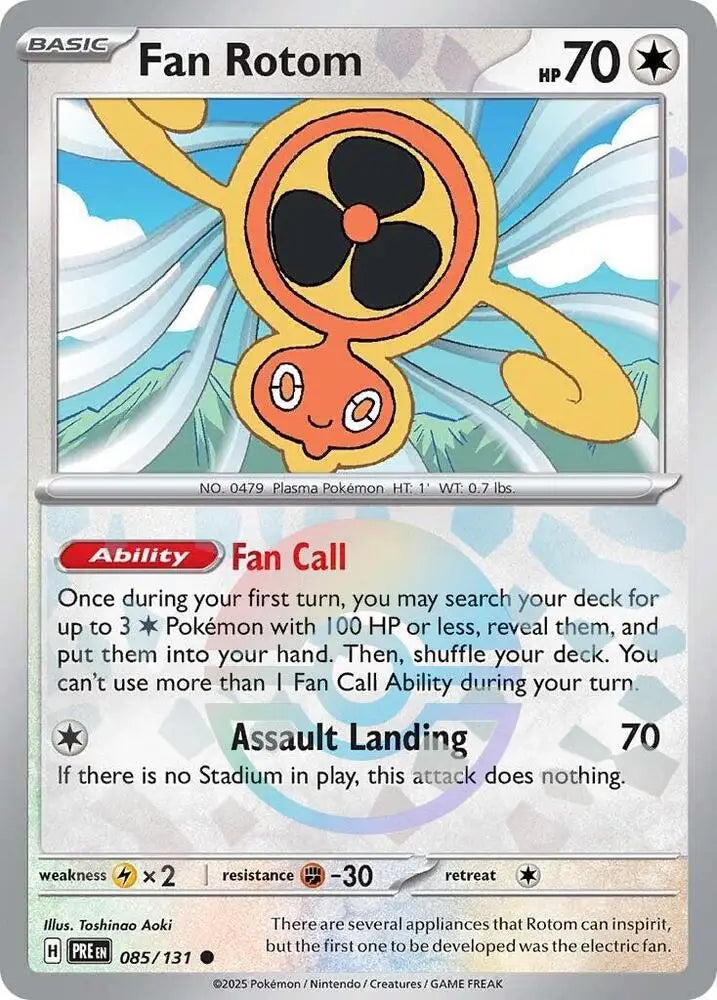 Fan Rotom (085/131) (Poke Ball Pattern) [Scarlet & Violet: Prismatic Evolutions] - Pokemon Single