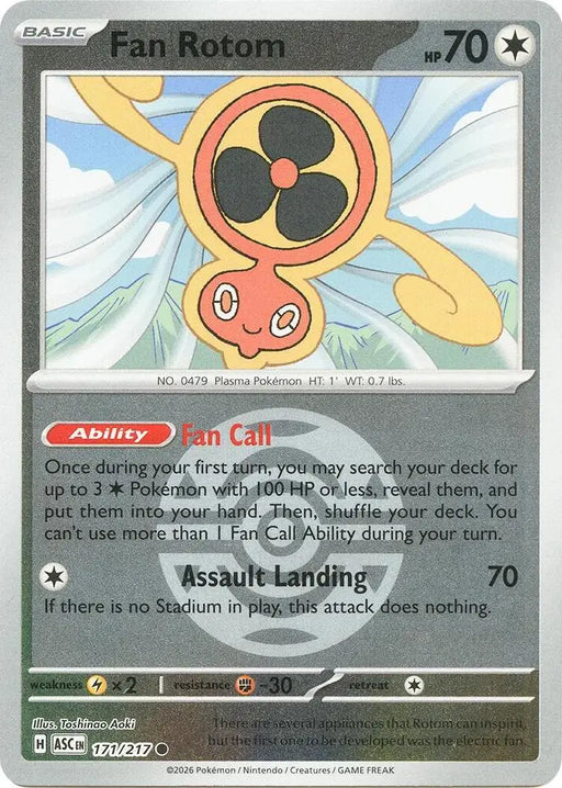 Fan Rotom - 171/217 (Dusk Ball) [ME: Ascended Heroes]