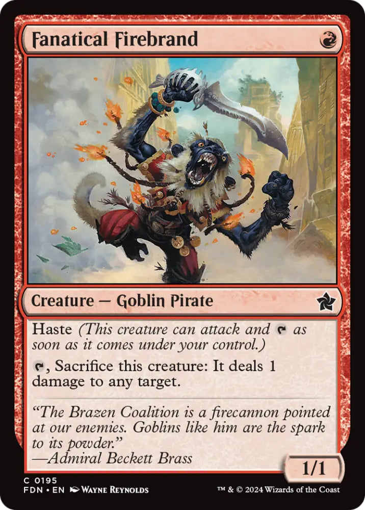 Fanatical Firebrand [Foundations] - MTG Single