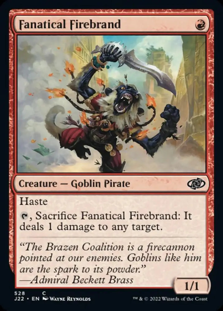 Fanatical Firebrand [Jumpstart 2022] - MTG Single