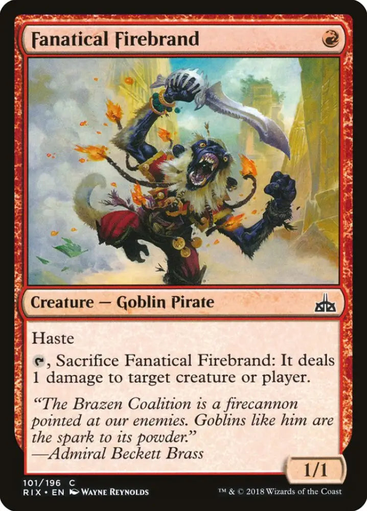 Fanatical Firebrand [Rivals of Ixalan] - MTG Single