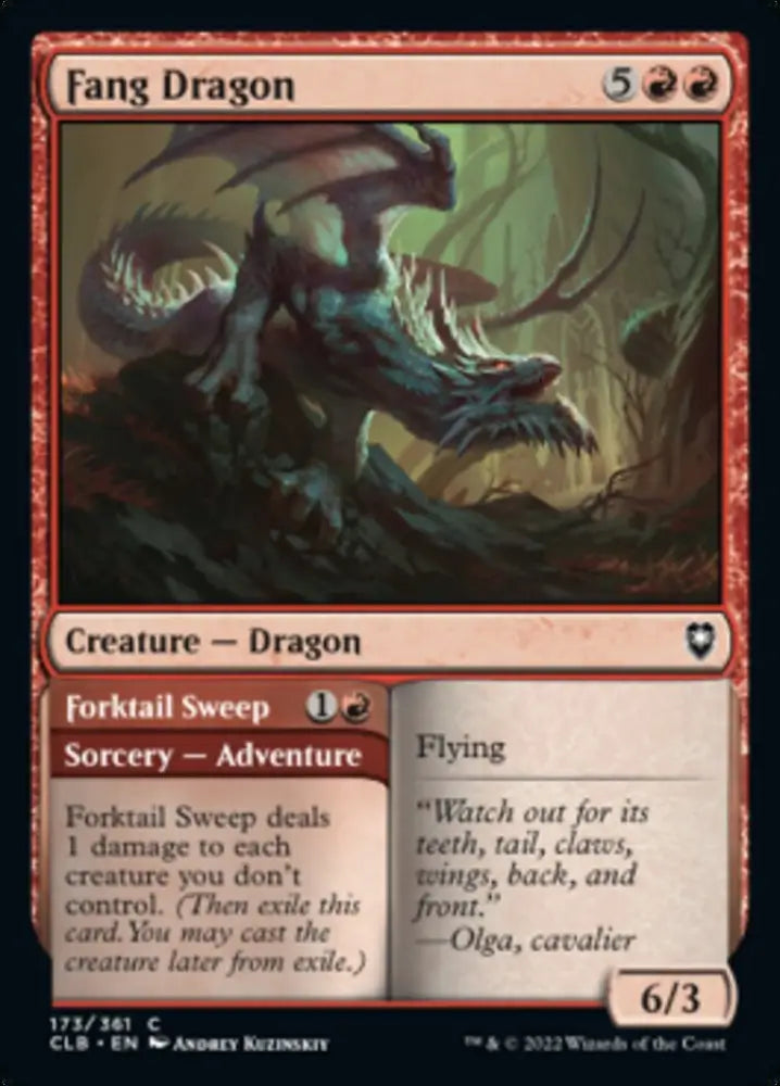 Fang Dragon // Forktail Sweep [Commander Legends: Battle for Baldur’s Gate] - MTG Single