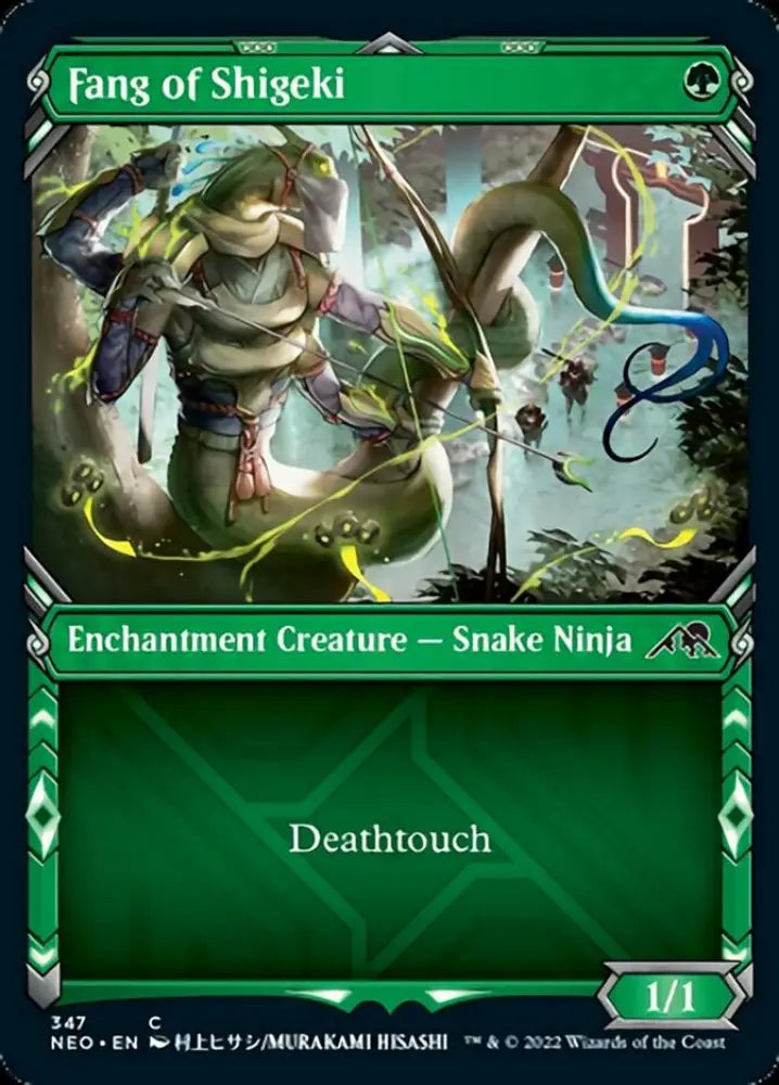 Fang of Shigeki (Showcase Ninja) [Kamigawa: Neon Dynasty] - MTG Single