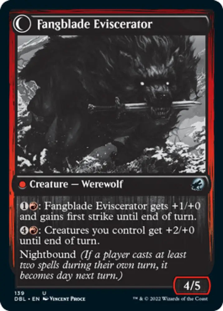 Fangblade Brigand // Fangblade Eviscerator [Innistrad: Double Feature] - MTG Single