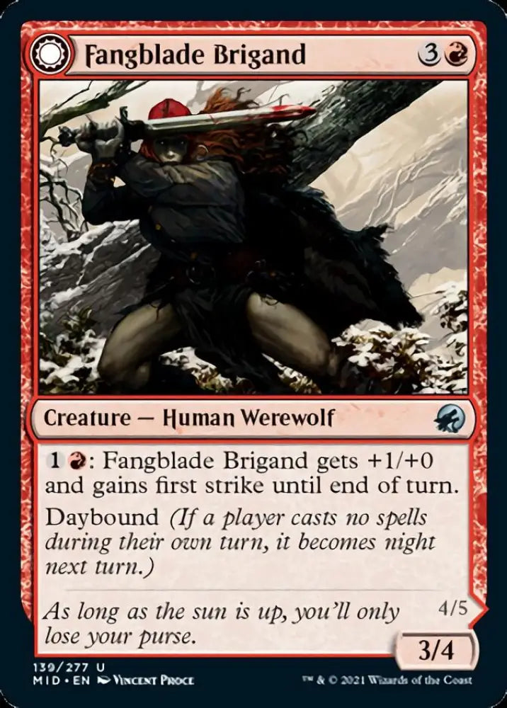 Fangblade Brigand // Fangblade Eviscerator [Innistrad: Midnight Hunt] - MTG Single