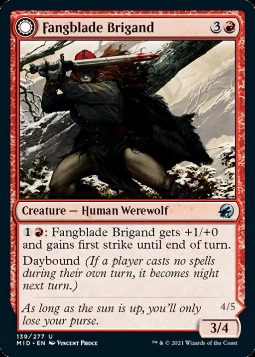 Fangblade Brigand // Fangblade Eviscerator [Innistrad: Midnight Hunt] - MTG Single
