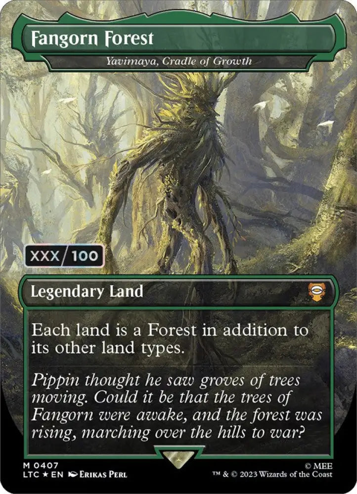 Fangorn Forest - Yavimaya Cradle of Growth (Serialized) [The Lord of the Rings: Tales of Middle-Earth Commander] - MTG