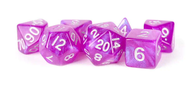 FanRoll: Acrylic 7 Dice Set Stardust Purple 16mm - Accessoire