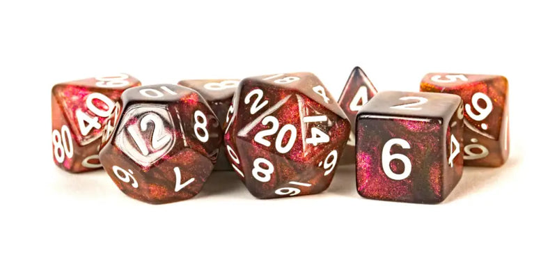 FanRoll: Acrylic 7 Dice Set Stardust Supervolcano 16mm - Accessoire