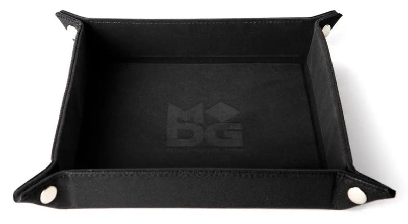 FanRoll Fold Up Dice Velvet Tray Leather Black - Accessoire