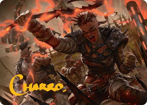Far Fortune End Boss Art Card (11/54) (Gold-Stamped Signature) [Aetherdrift Art Series] - MTG Single