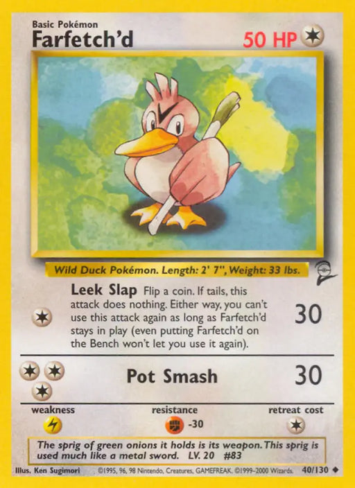 Farfetch’d (40/130) [Base Set 2] - Pokemon Single