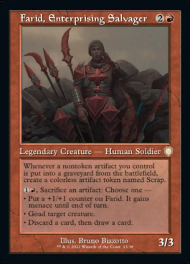 Farid Enterprising Salvager (Retro) [The Brothers’ War Commander] - MTG Single
