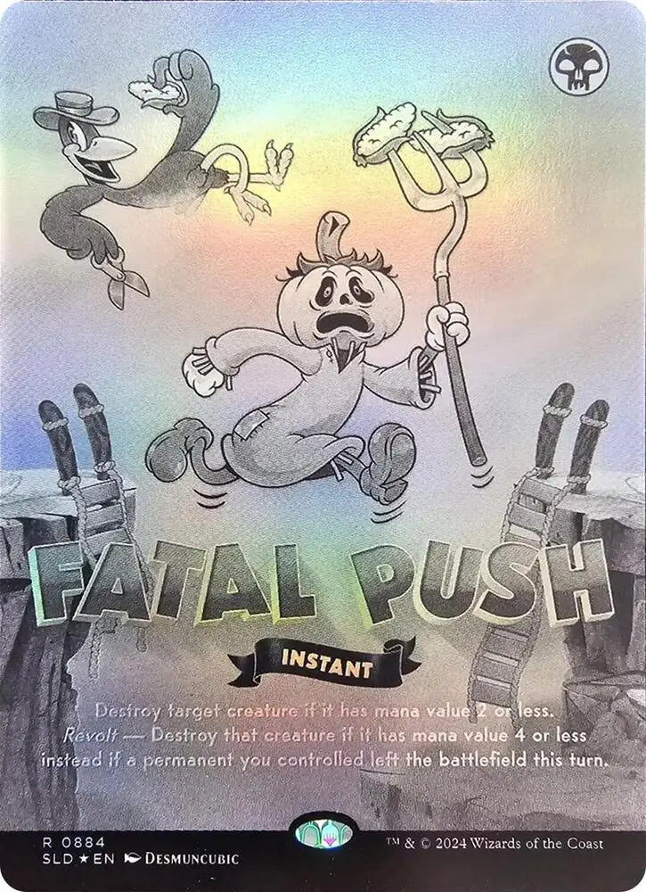 Fatal Push (0884) (Black & White Foil) [Secret Lair Drop]