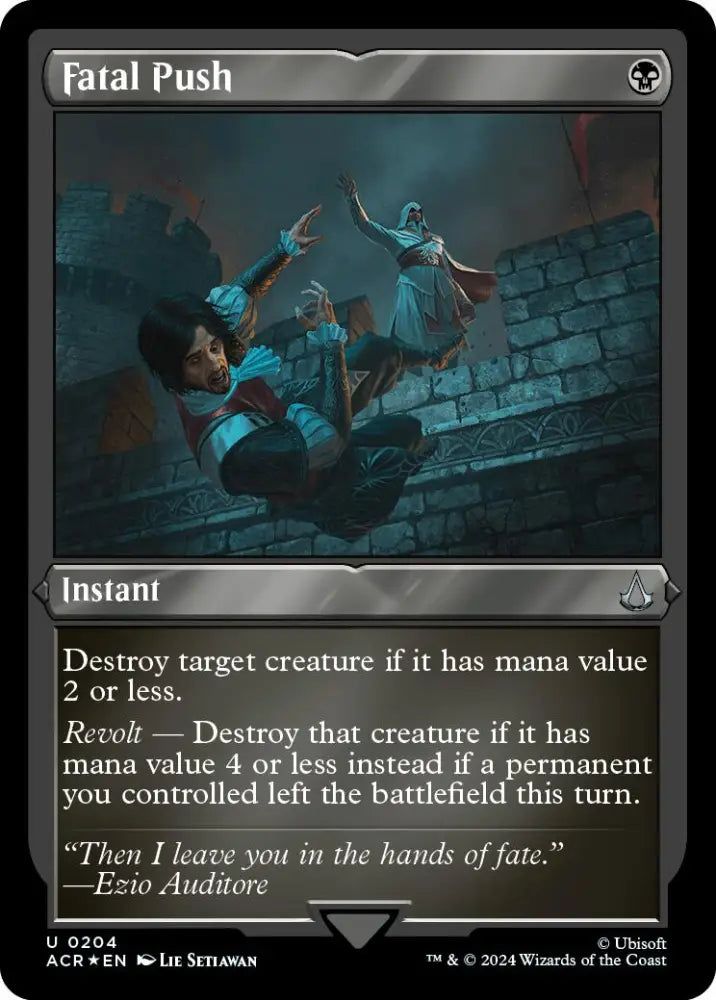 Fatal Push (Foil Etched) [Assassin’s Creed] - MTG Single
