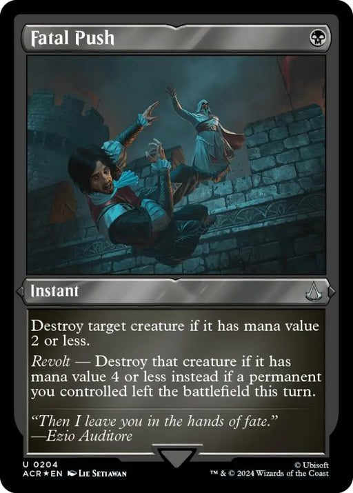 Fatal Push (Foil Etched) [Assassin’s Creed] - MTG Single
