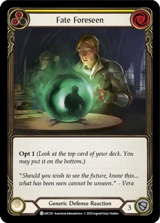 Fate Foreseen (Yellow) [Arcane Rising Unlimited] Unlimited Normal - Flesh And Blood Single