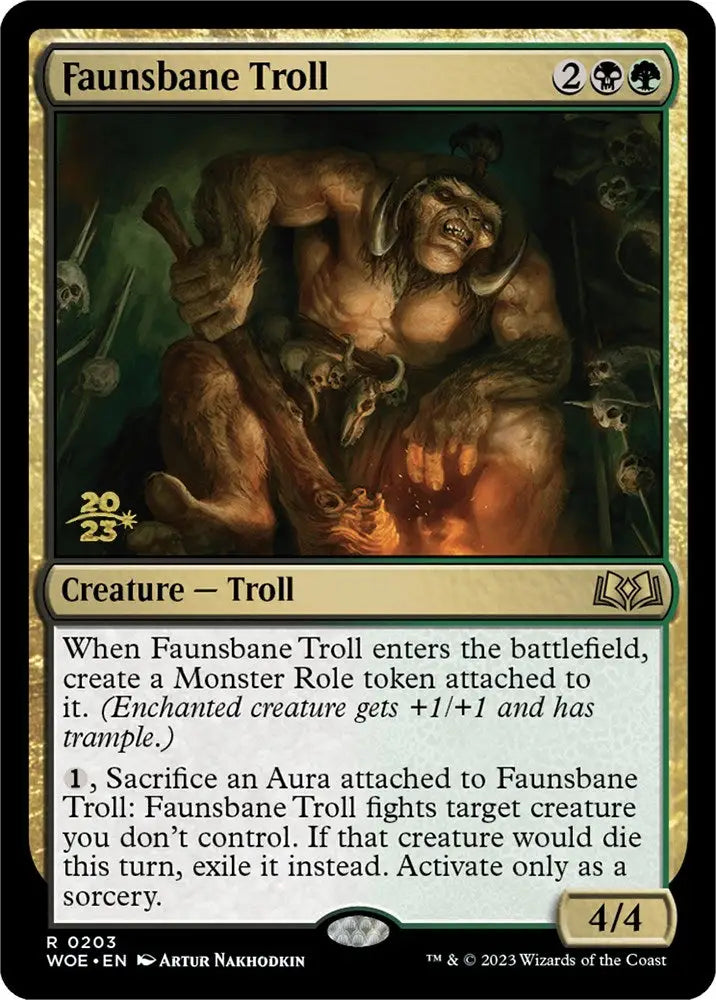 Faunsbane Troll [Wilds of Eldraine Prerelease Promos] - MTG Single