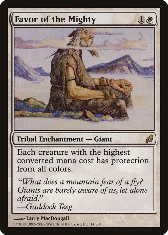 Favor of the Mighty [Lorwyn] - MTG Single