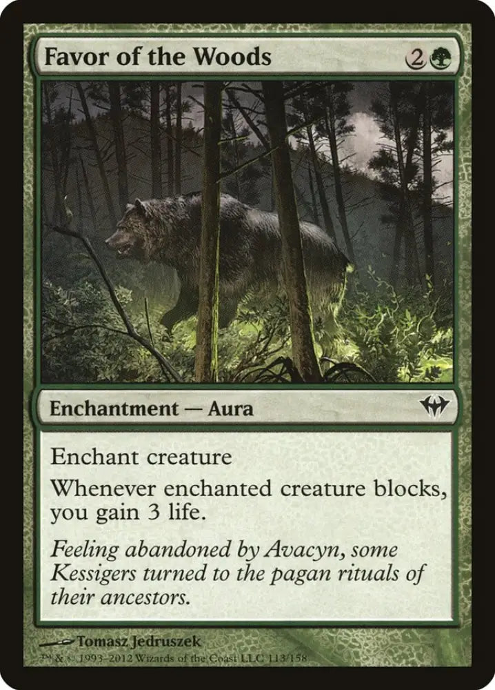 Favor of the Woods [Dark Ascension] - MTG Single