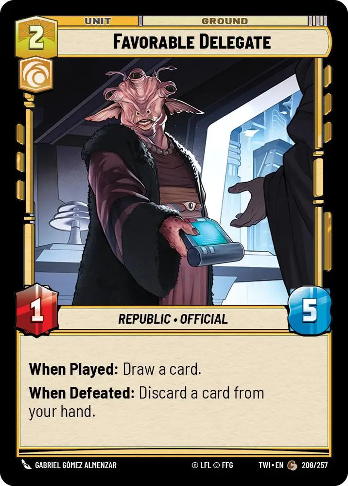 Favorable Delegate (208/257) [Twilight of the Republic] - Star Wars: Unlimited Single
