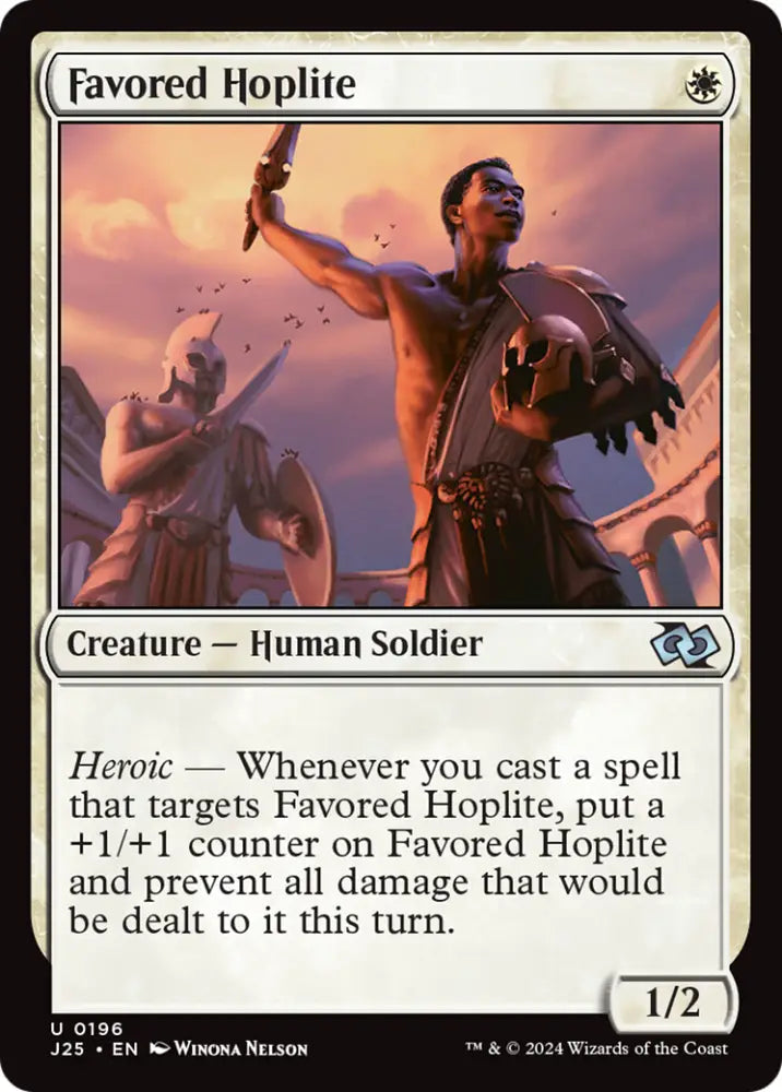 Favored Hoplite [Foundations Jumpstart] - MTG Single