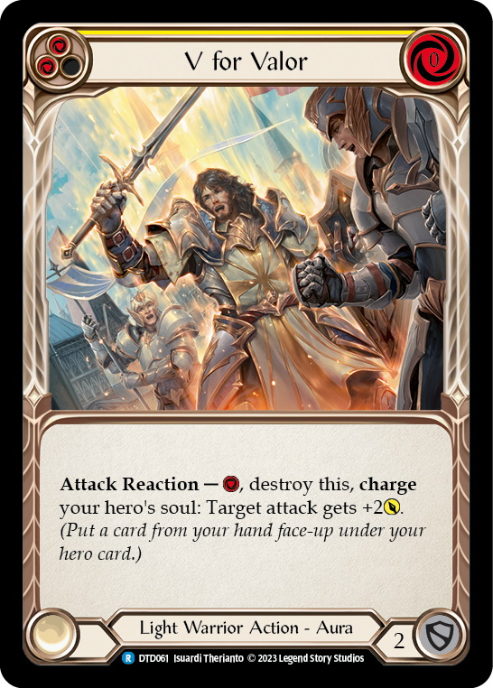 V for Valor (Yellow) [Dusk Till Dawn] Rainbow Foil