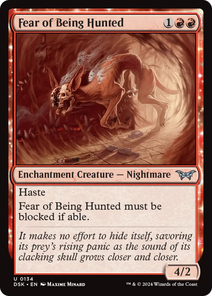 Fear of Being Hunted [Duskmourn: House of Horror] - MTG Single