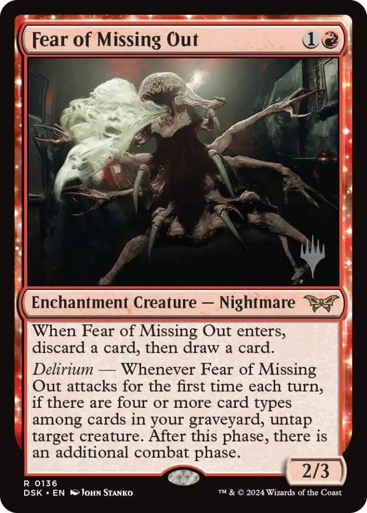 Fear of Missing Out (Promo Pack) [Duskmourn: House of Horror Promos] - MTG Single