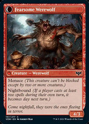 Fearful Villager // Fearsome Werewolf [Innistrad: Crimson Vow] - MTG Single