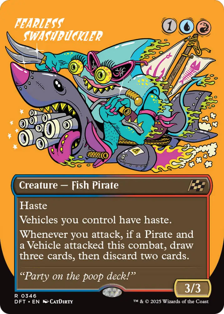 Fearless Swashbuckler (Borderless) [Aetherdrift] - MTG Single