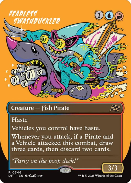 Fearless Swashbuckler (Borderless) [Aetherdrift] - MTG Single