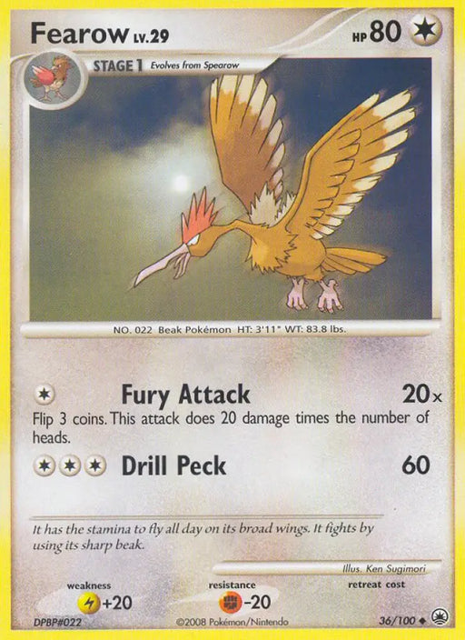 Fearow (36/100) [Diamond & Pearl: Majestic Dawn] - Pokemon Single