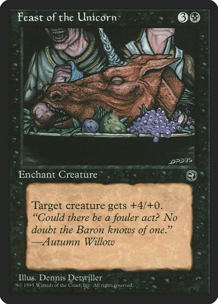 Feast of the Unicorn (Autumn Willow Flavor Text) [Homelands] - MTG Single