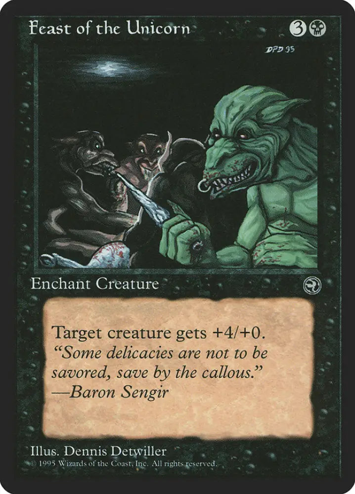 Feast of the Unicorn (Baron Sengir Flavor Text) [Homelands] - MTG Single